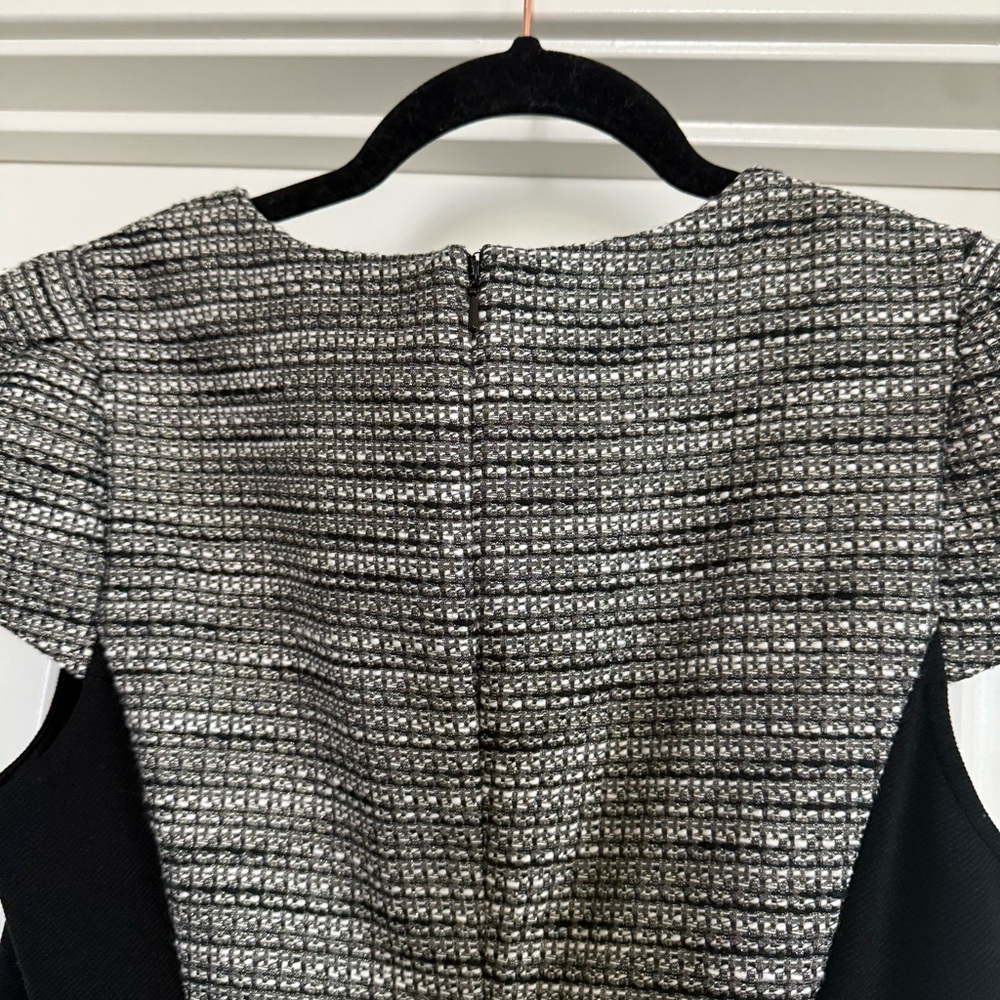 Moulinette Soeurs Anthropologie Black Gray Metallic Tweed Sheath Dress 6P Y2K - Picture 12 of 15